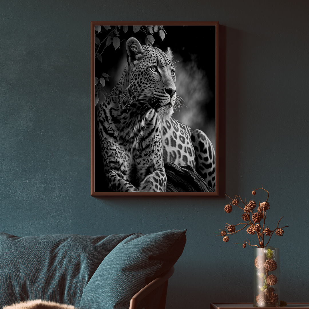 The monochrome wild animal’s collection - the Leopard