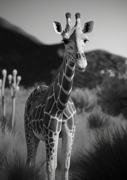 The monochrome wild animal’s collection - the Giraffe