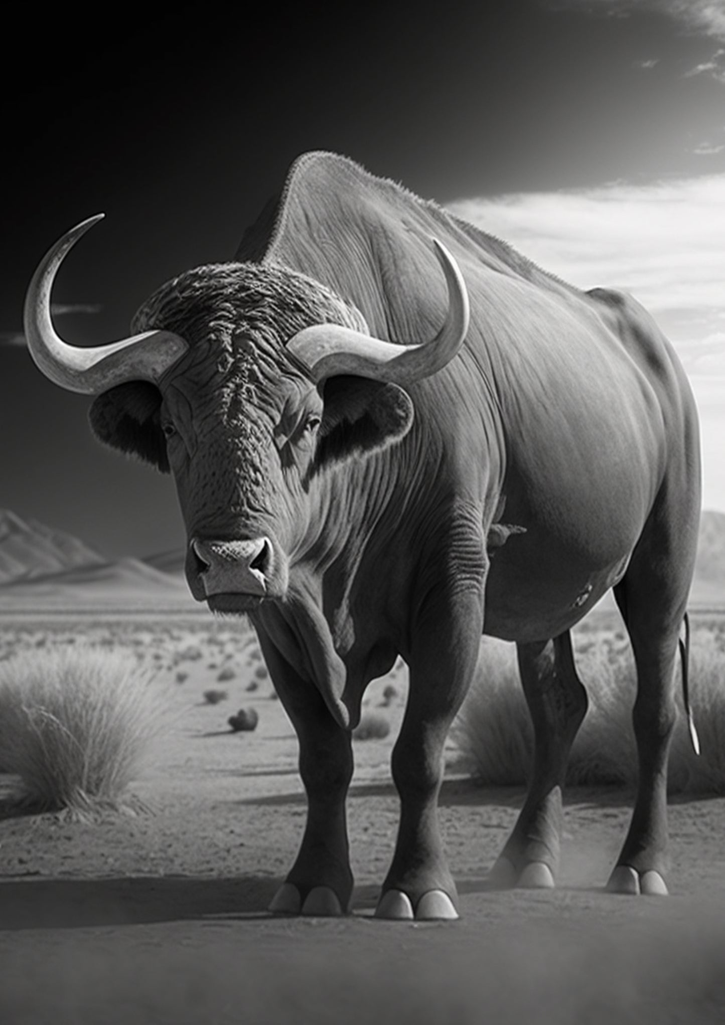 The monochrome wild animals’ collection - African Buffalo