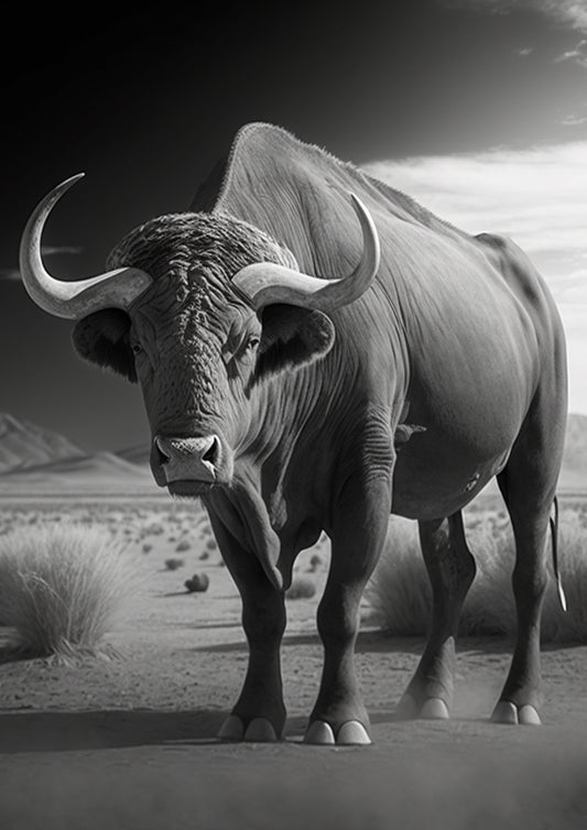 The monochrome wild animals’ collection - African Buffalo