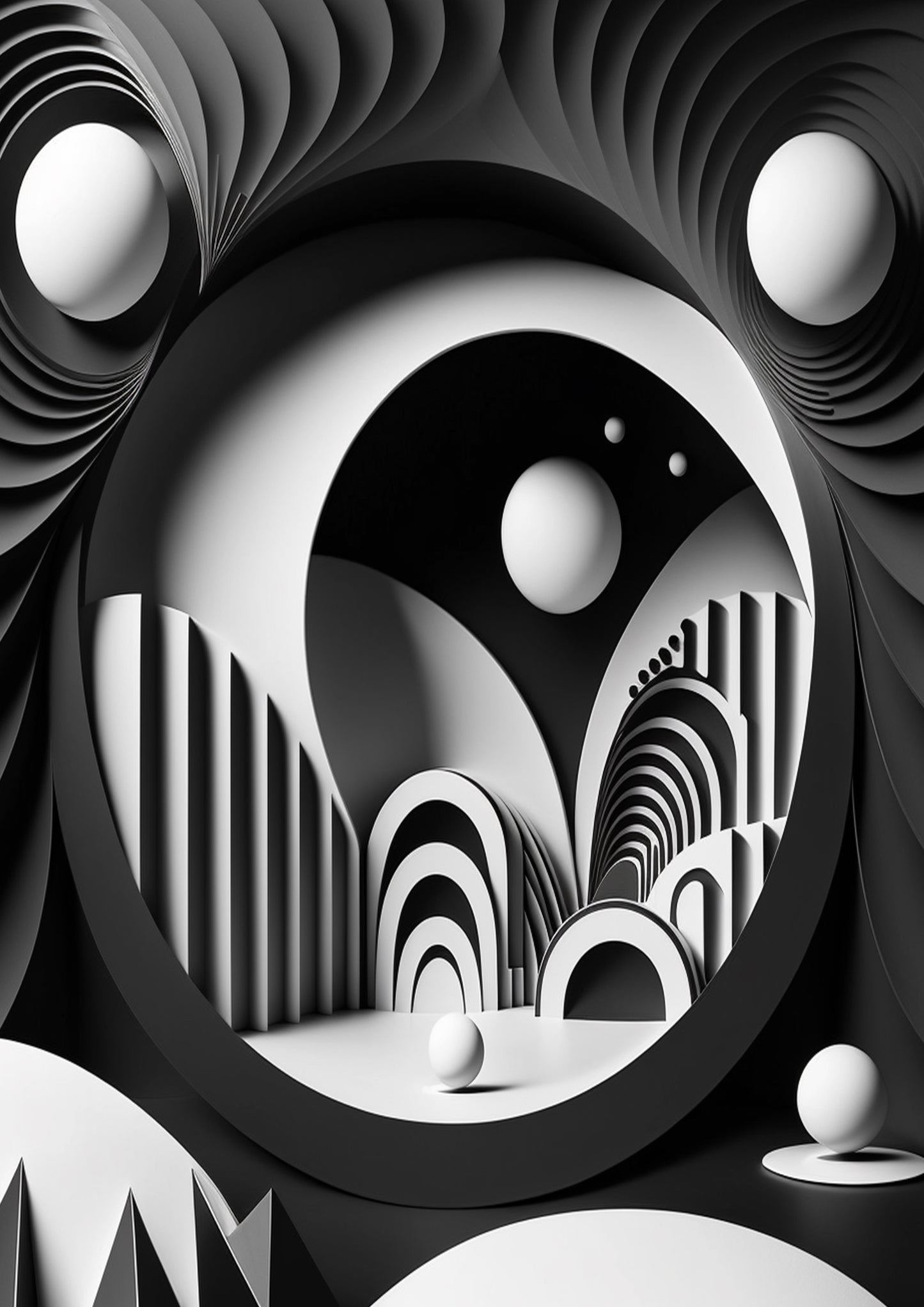 The Monochrome Pattern Collection - full poster set