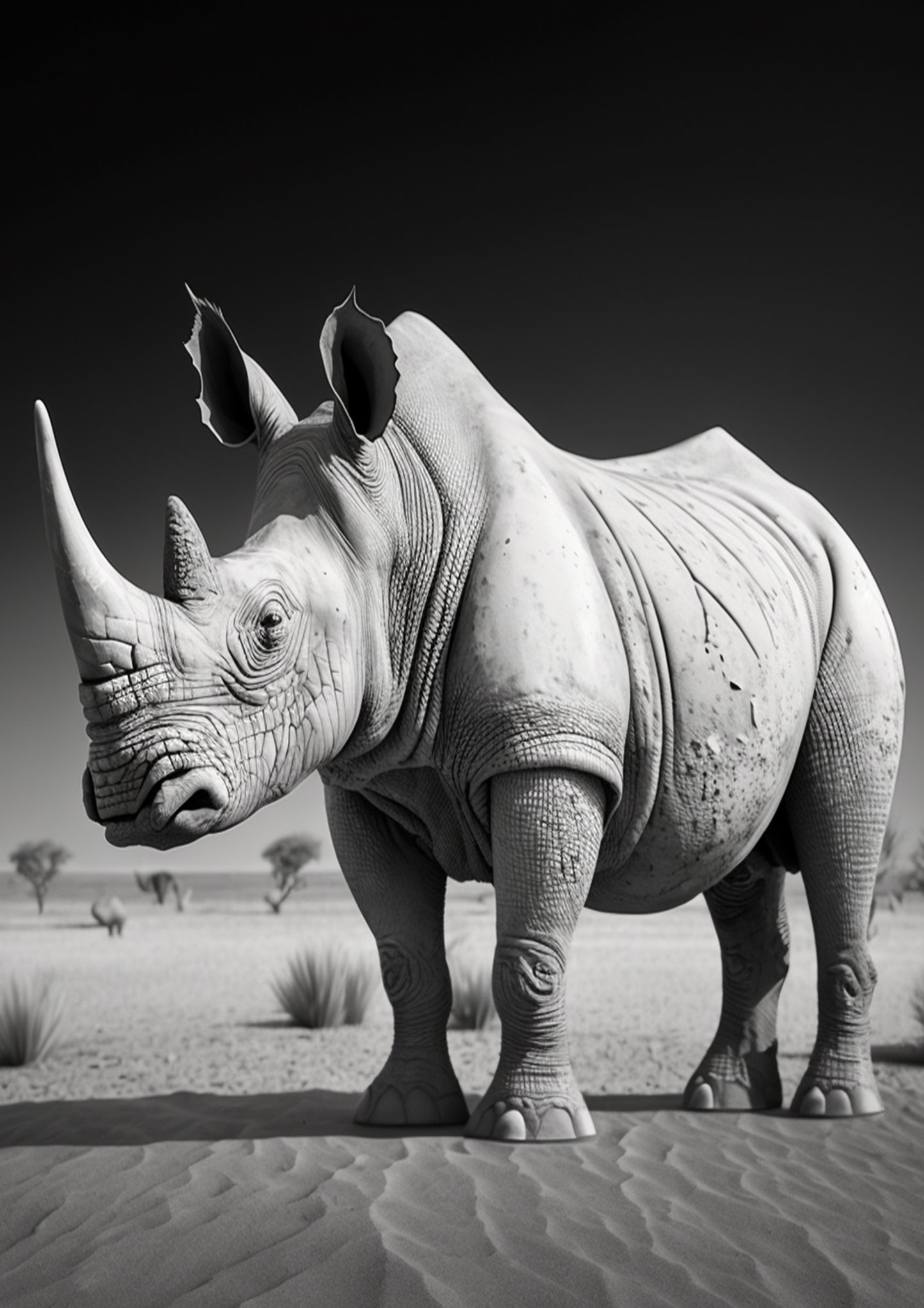 The monochrome wild animal’s collection - the Rhino