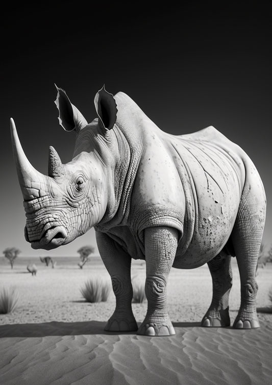 The monochrome wild animal’s collection - the Rhino