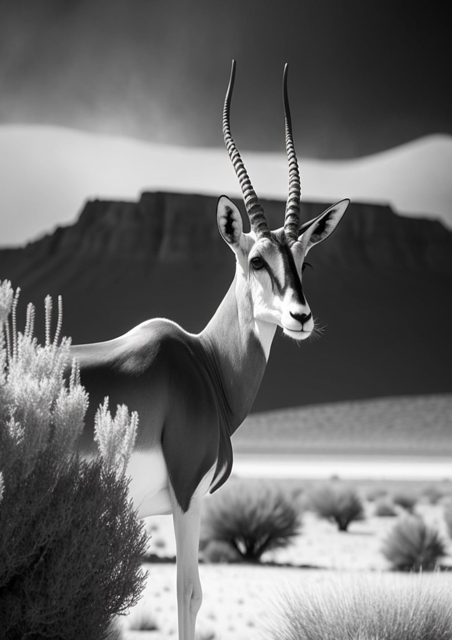 The monochrome wild animal’s collection - Springbok
