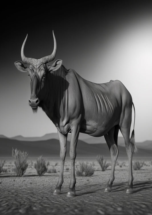 The monochrome wild animal’s collection - the Wildebeest