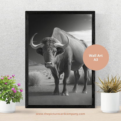 The monochrome wild animals’ collection - African Buffalo