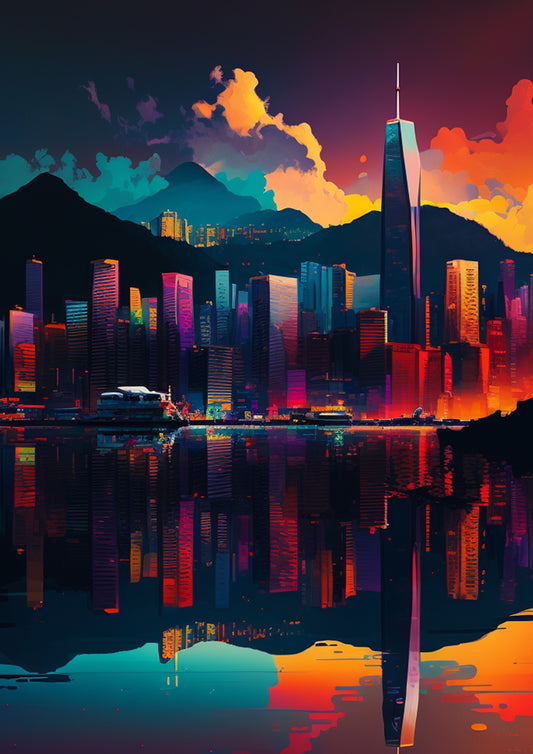 Hong Kong themed - The island skyline