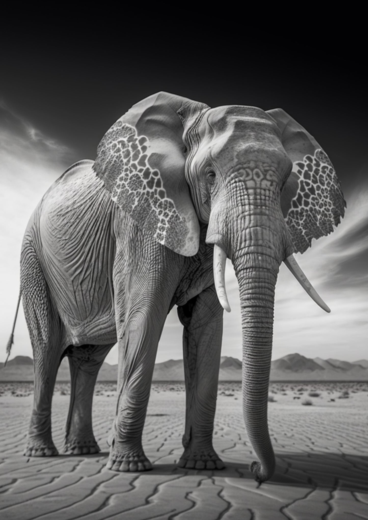 The monochrome wild animals’ collection - Elephant