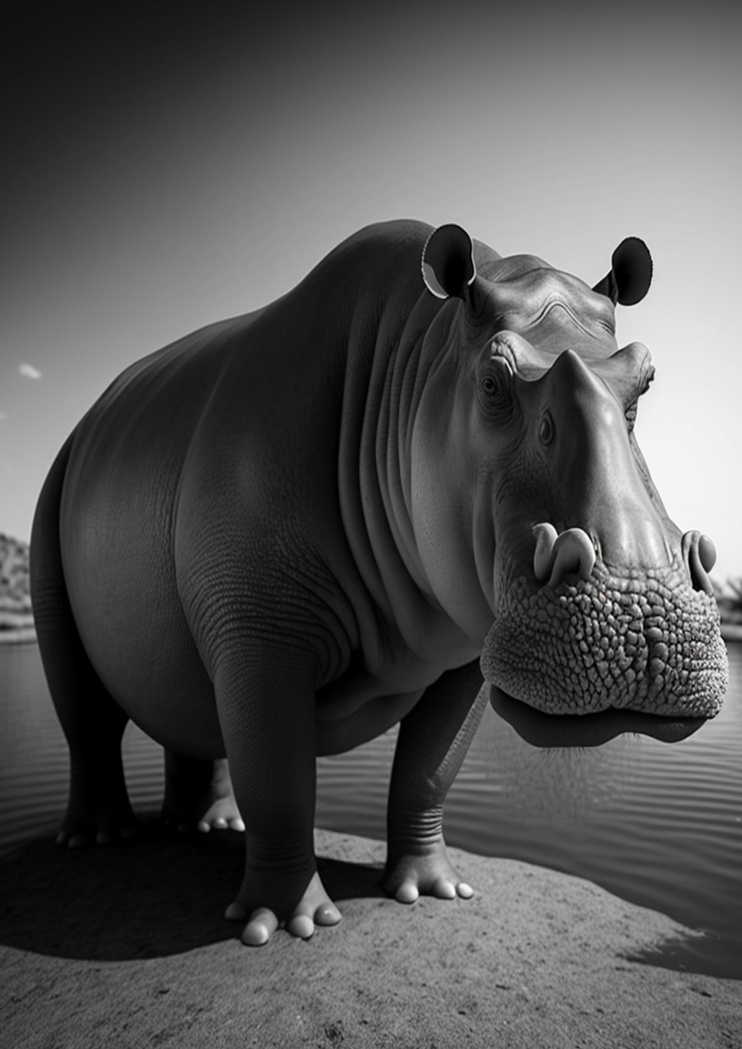 The monochrome wild animal’s collection - the Hippo