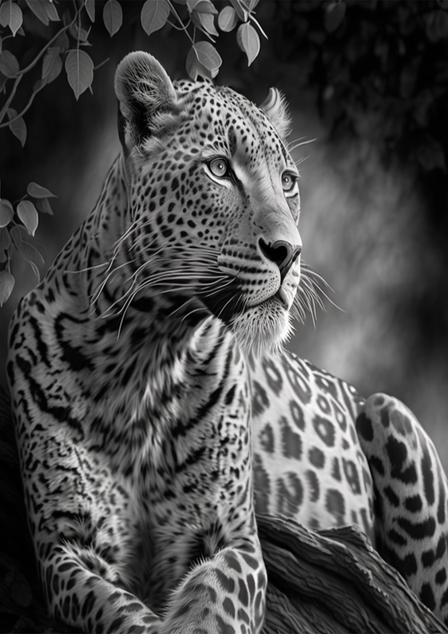 The monochrome wild animal’s collection - the Leopard